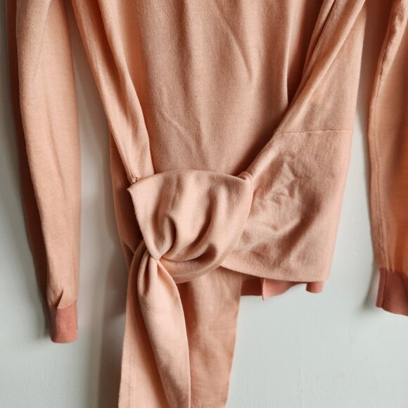 Maje Meryla Peach Tie-Waist Wool Sweater - Sz M - WORN ONCE - Picture 8 of 16